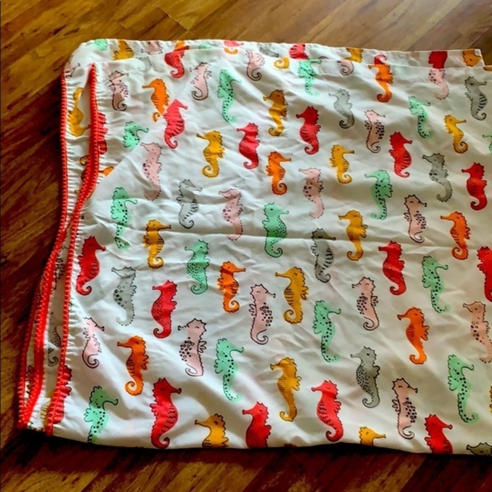 Seahorse fabric shower curtain